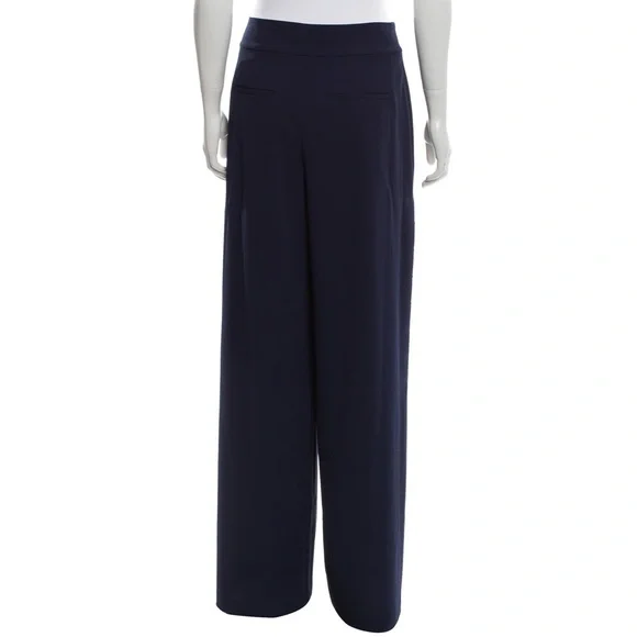 ALICE + OLIVIA High-Rise Navy Blue Wide-Leg Pants - Picture 3 of 8